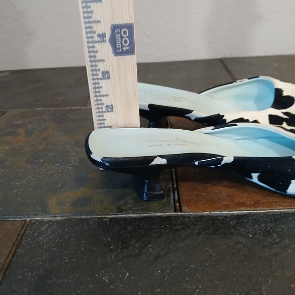 Bloomingdale Women's Mules 4.5 Cow Print Italy - Picture 13 of 13